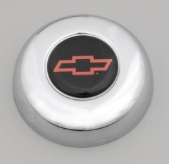 Hupenknopf - Horn Button Chevy Bowtie Black/Red Chrome